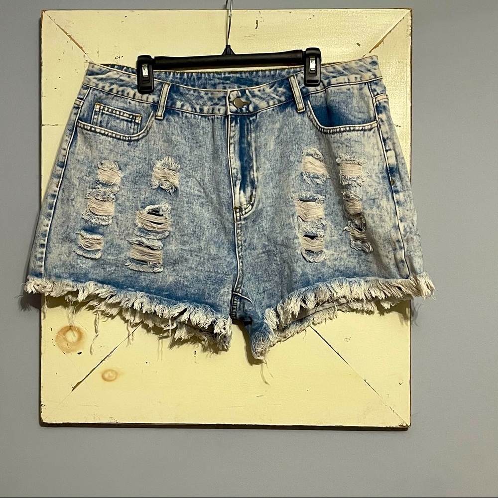 Shein Stonewash Denim Shorts